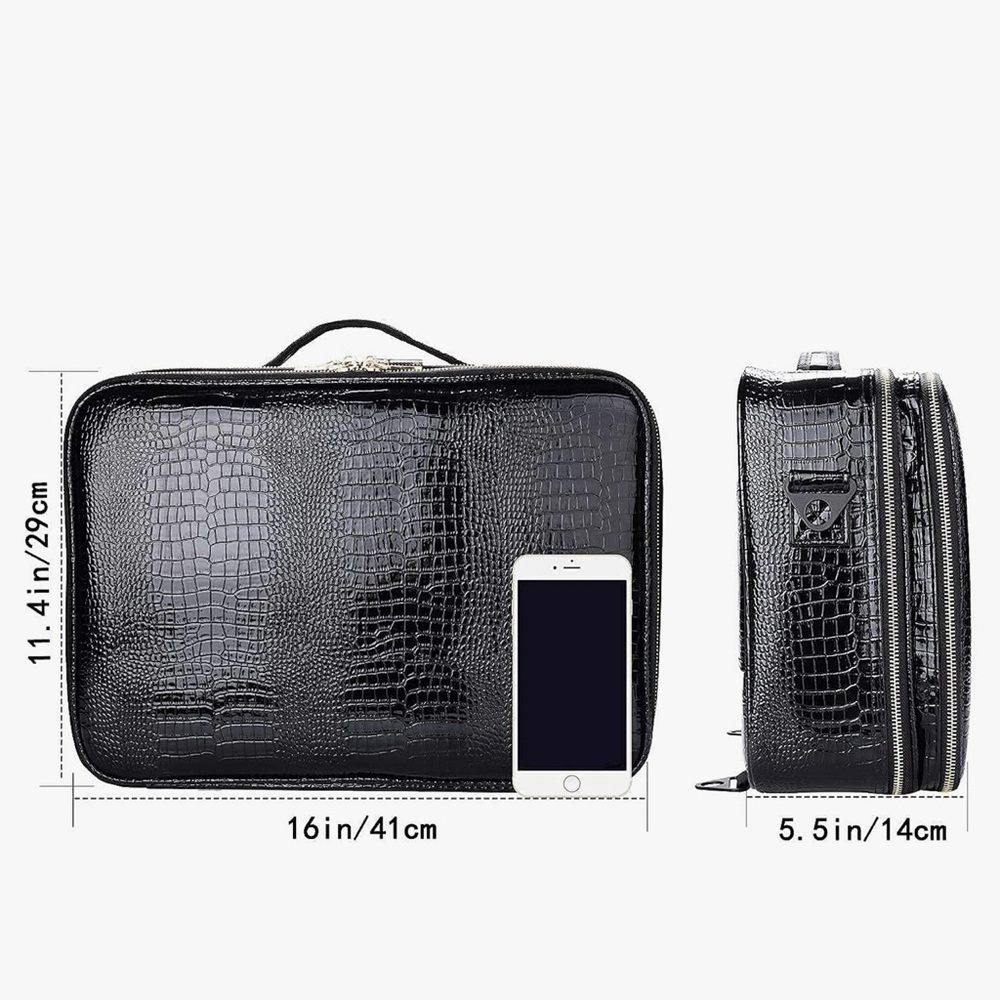 🆕 Makeup Case Travel Makeup Train Case Organizer - Picture 16 of 17